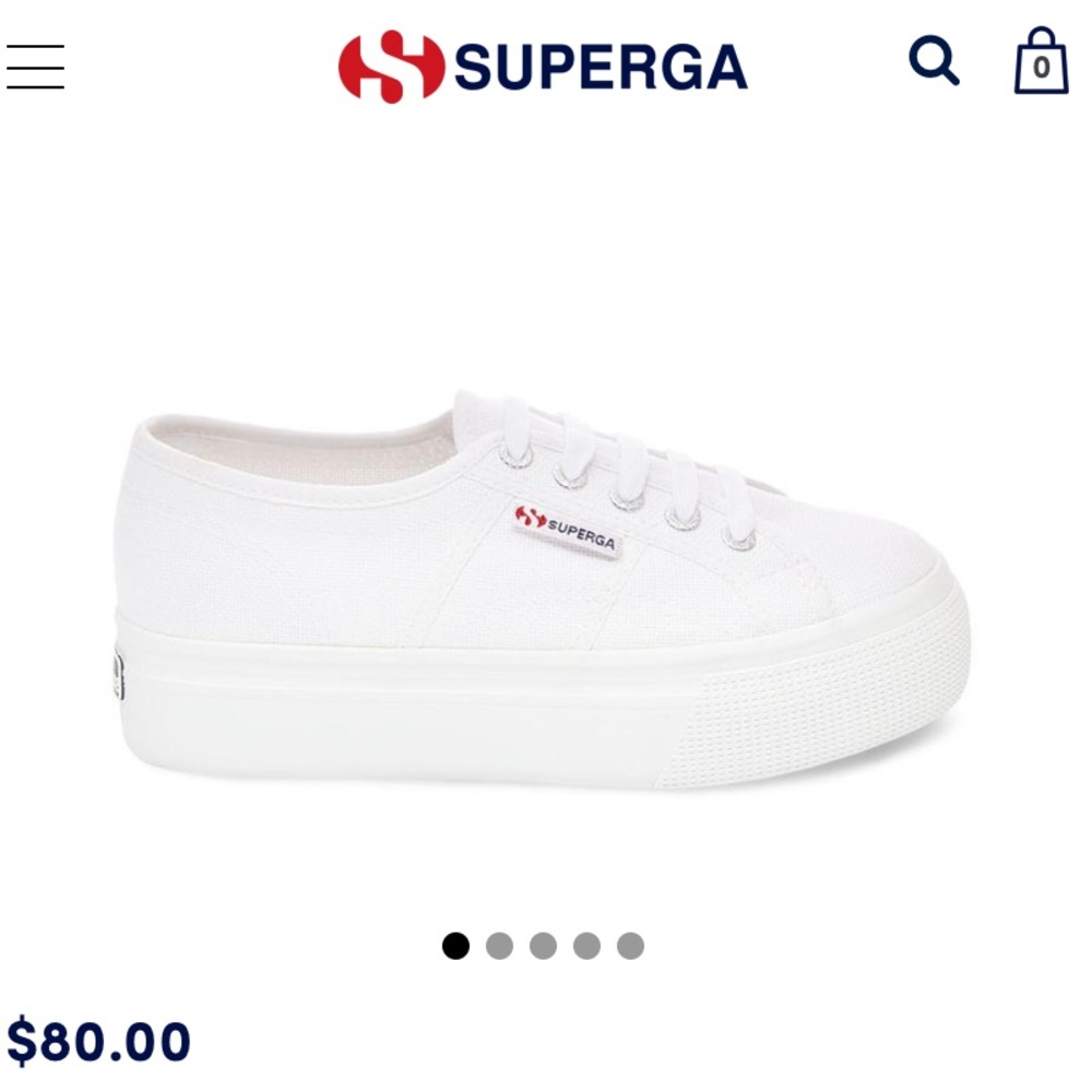 Superga 2790 all white platform sneaker